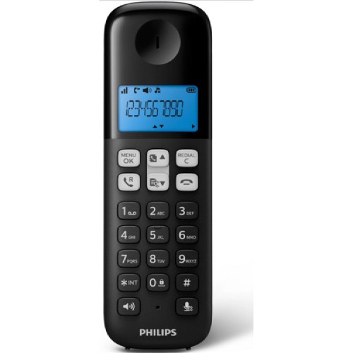 CORDLESS PHONES  D1611 BLACK ΜΕ ΑΝΟΙΧΤΗ ΑΚΡΟΑΣΗ &ΦΩΤΙΖΟΜΕΝΗ ΟΘΟΝΗ